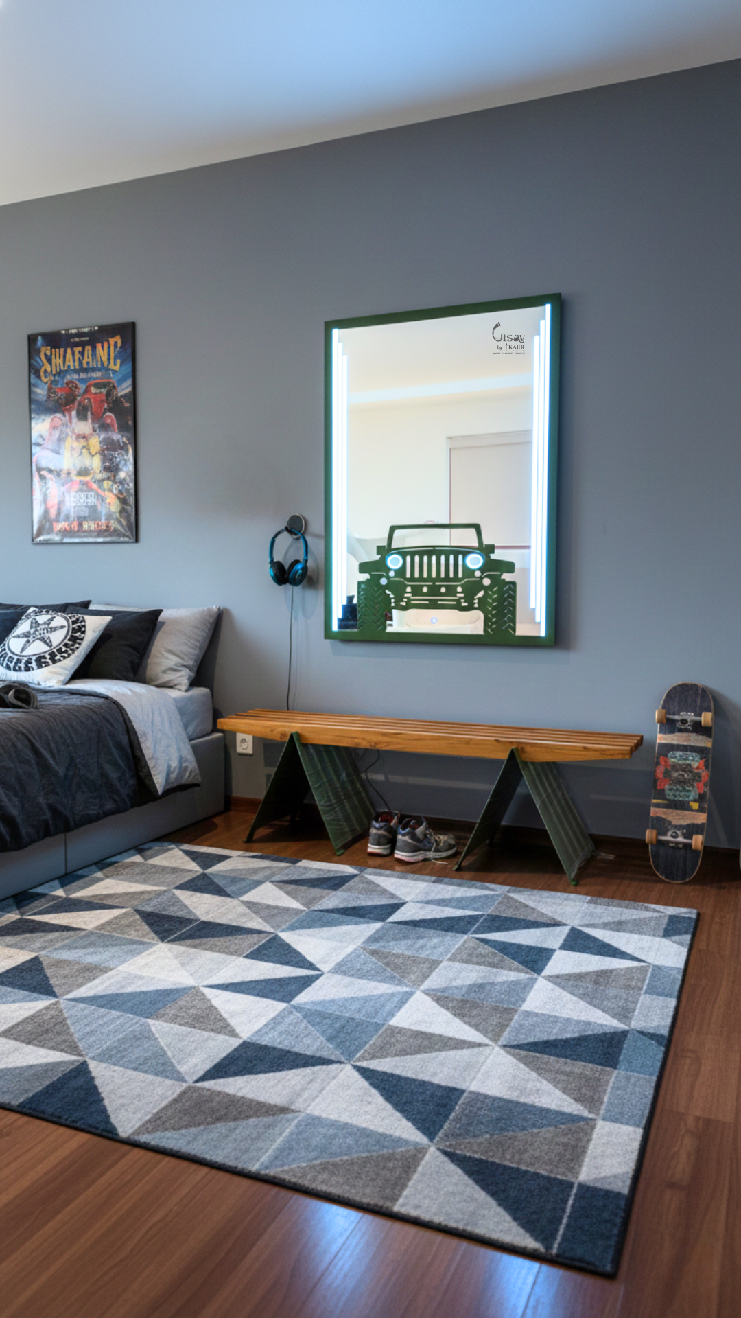 Designer Golden Frame Mirror