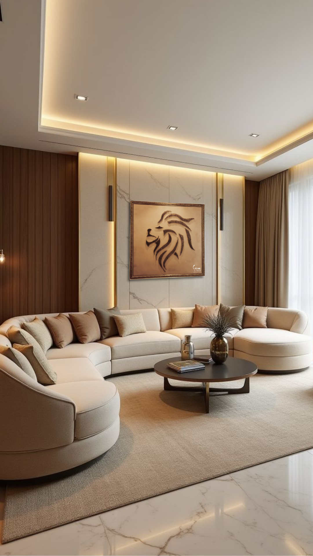 Designer Golden Frame Mirror