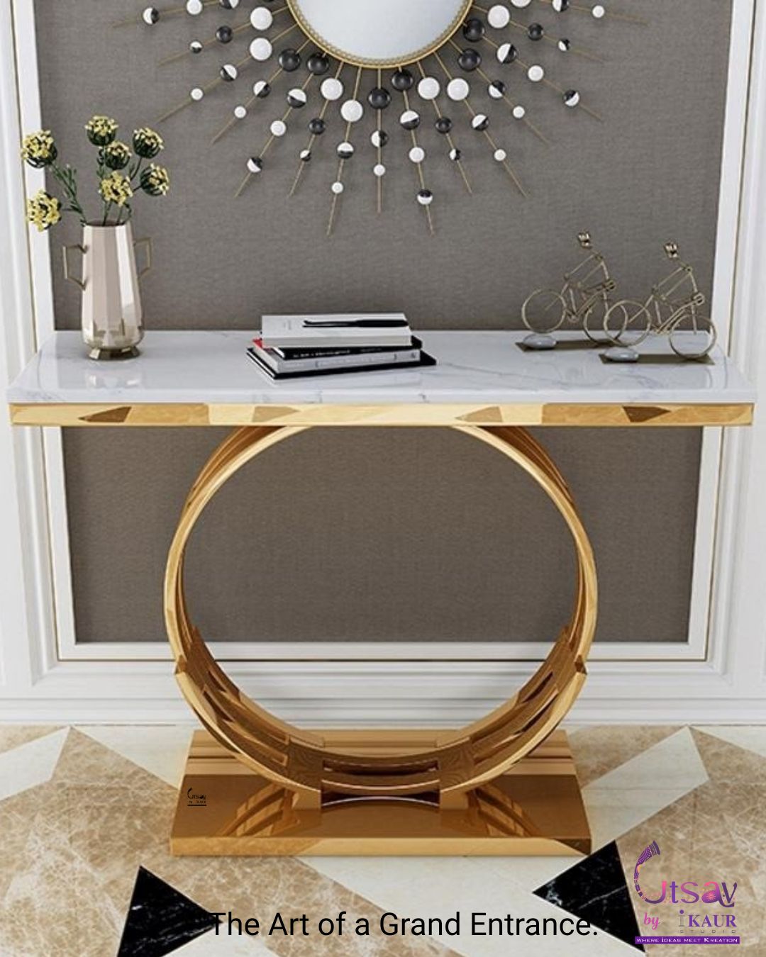 Designer Golden Frame Mirror