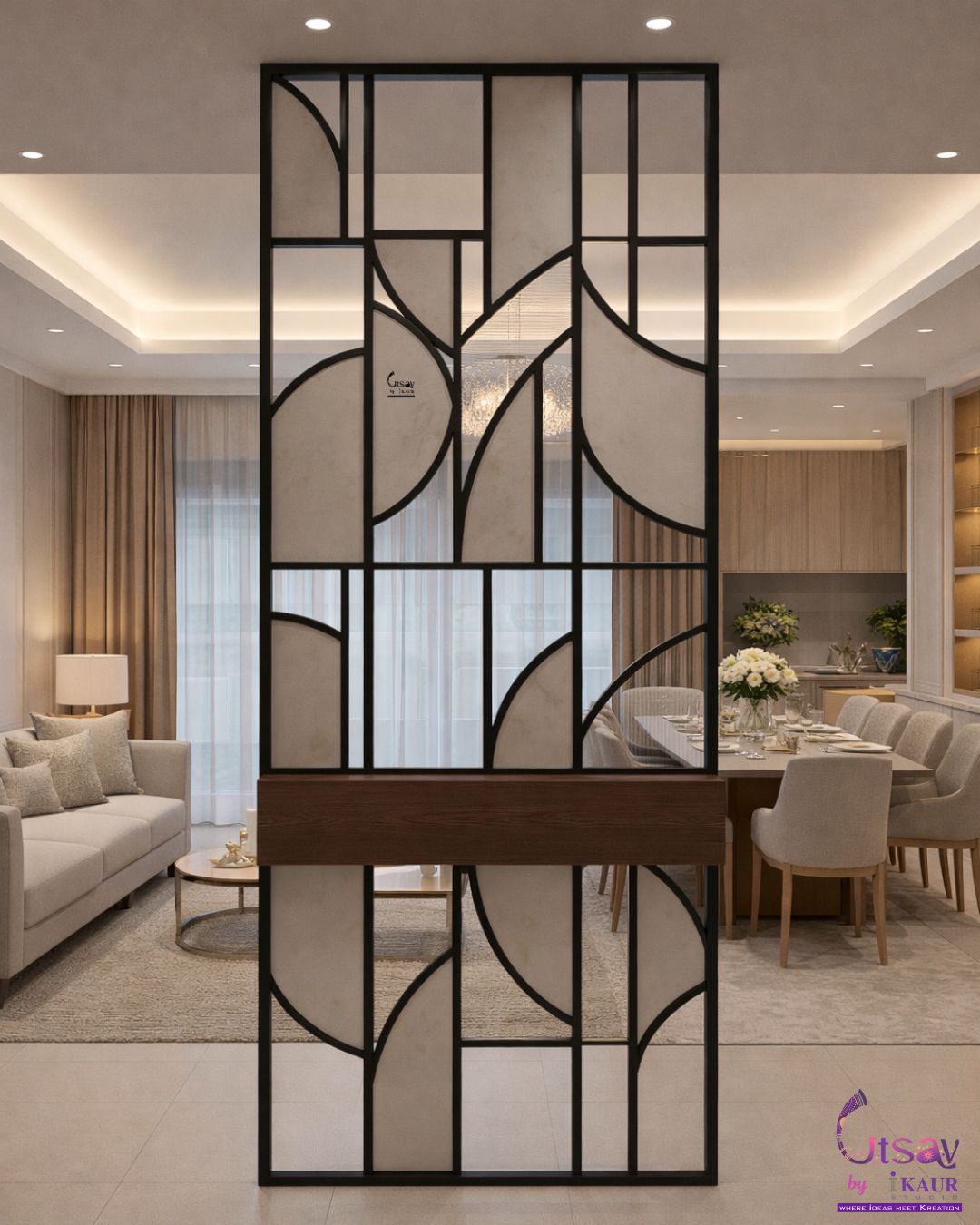 Designer Golden Frame Mirror