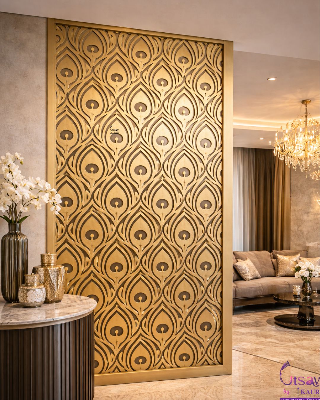 Designer Golden Frame Mirror