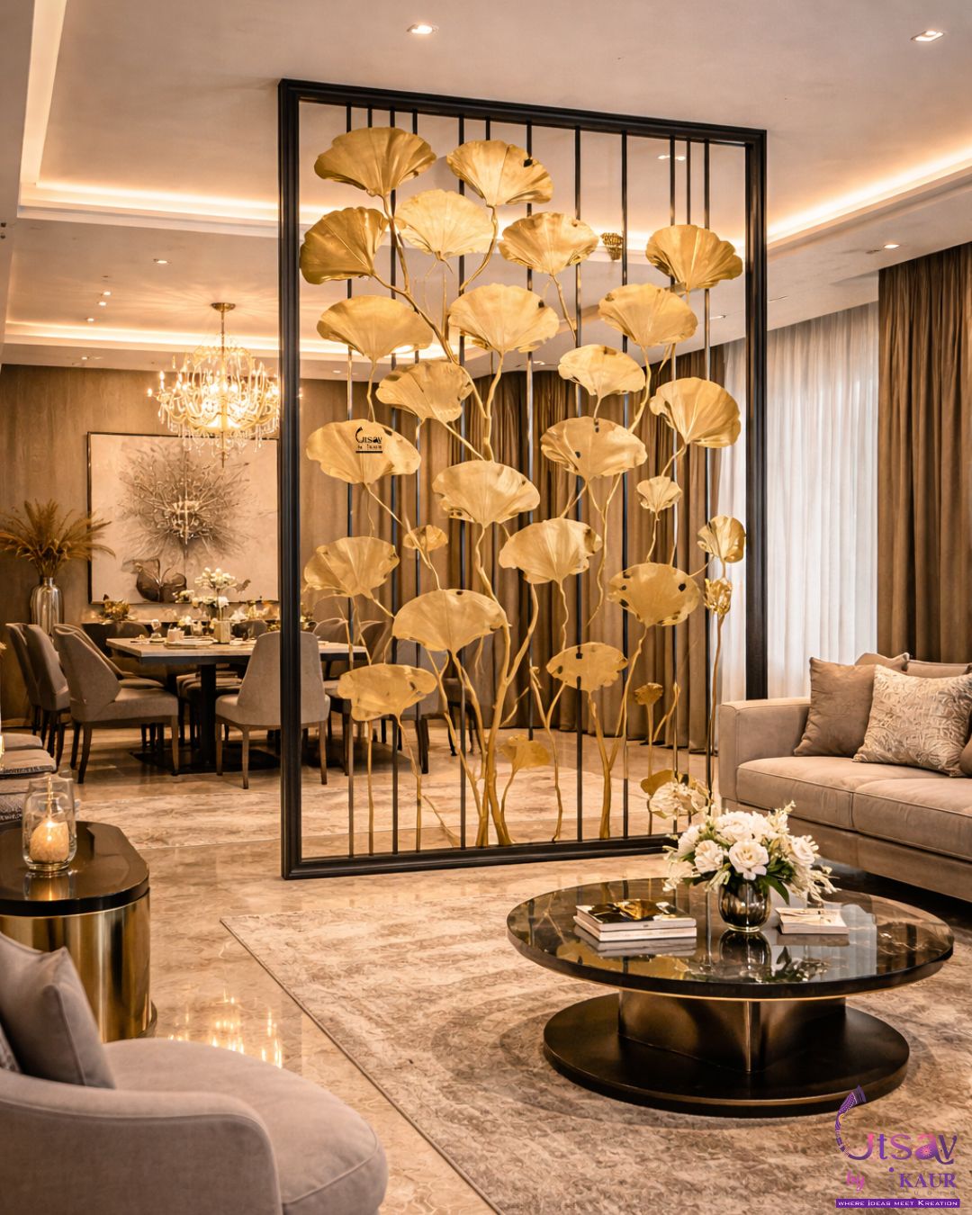 Designer Golden Frame Mirror